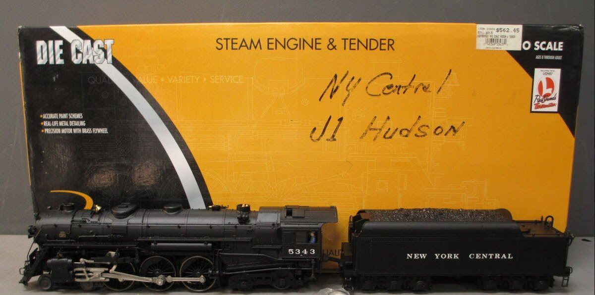 K-Line K3270-5343S O New York Central J1e Hudson Steam Locomotive & Tender #5343 LN/Box