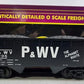 MTH 20-97661 O Gauge P&WV 2-Bay Offset Hopper Car #235 with Coal Load