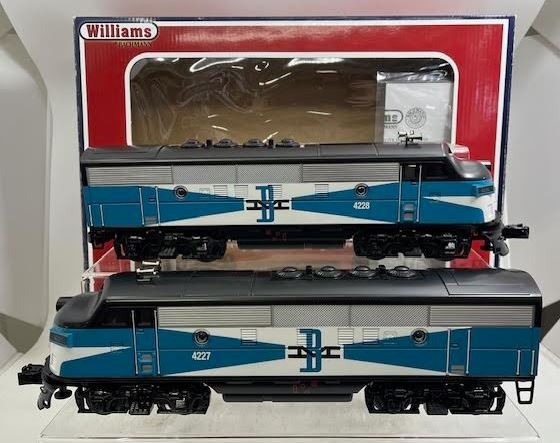 Williams 20107 O Gauge Boston & Maine EMD F3 AA Diesel Locomotive Set #4227/4228
