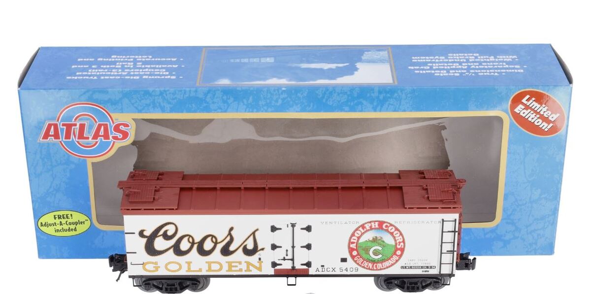Atlas 8141-2 O Coors Beer Reefer Car #5409 (3 Rail) LN/Box