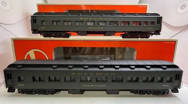 Lionel 6-19066 O Gauge Pullman Heavyweight "Willow" Passenger 2 Car Set MT/Box