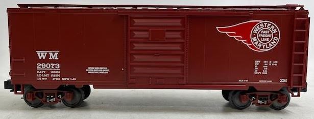 MTH 20-93074 O Gauge Western Maryland 40' Single Door Box Car #29073 NIB