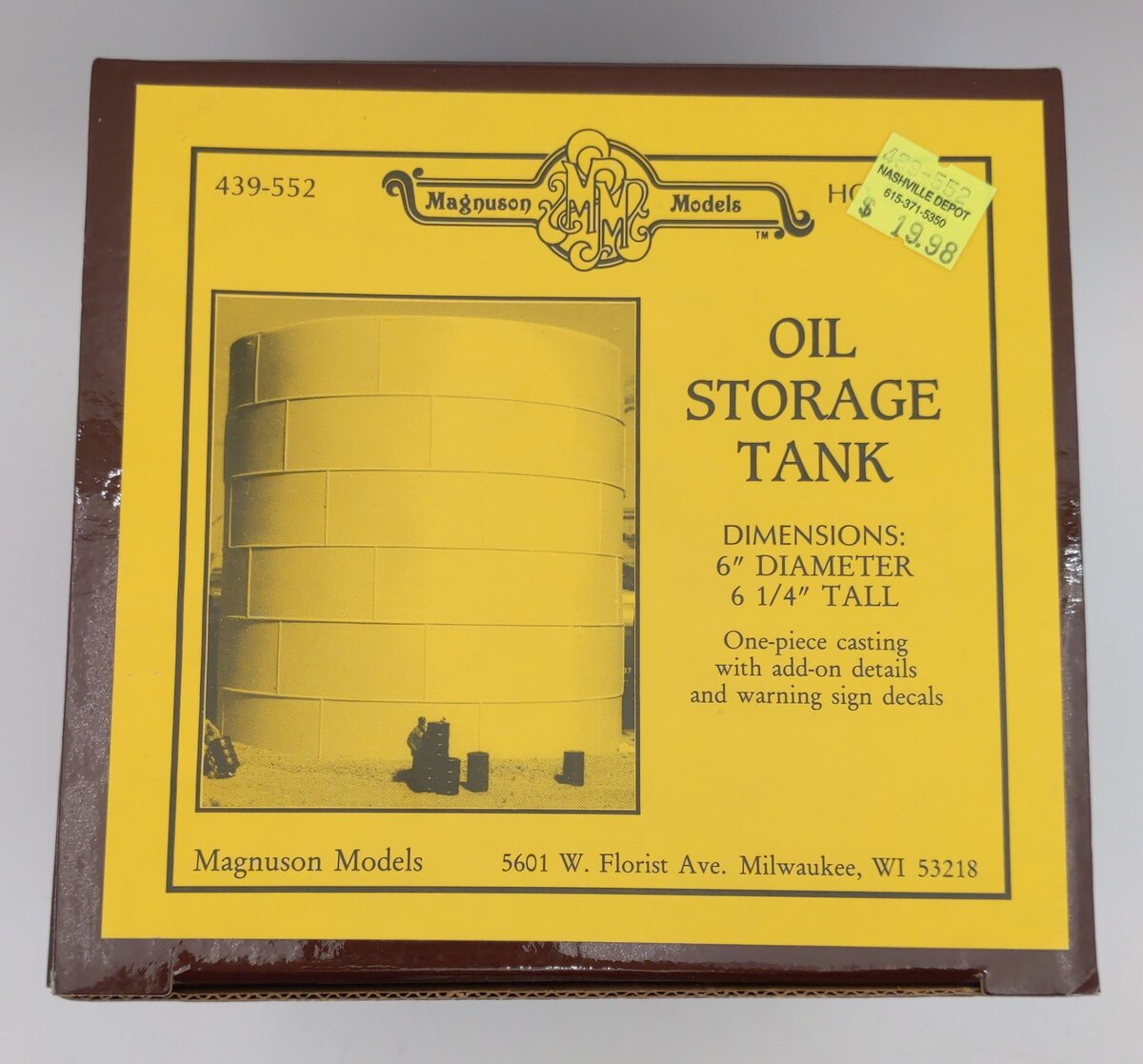 Magnuson Models 439552 HO Oil Storage Tank