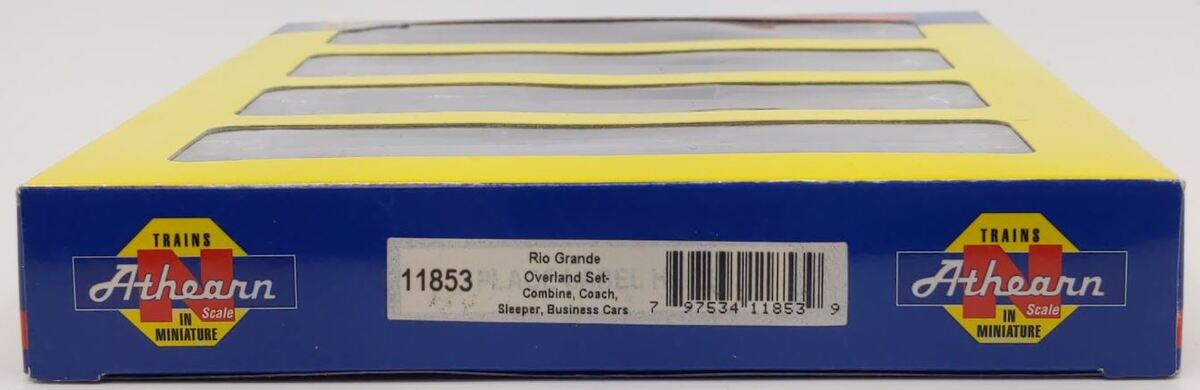 Athearn 11853 N D&RGW 50' Overland Passenger Cars (Set of 4)