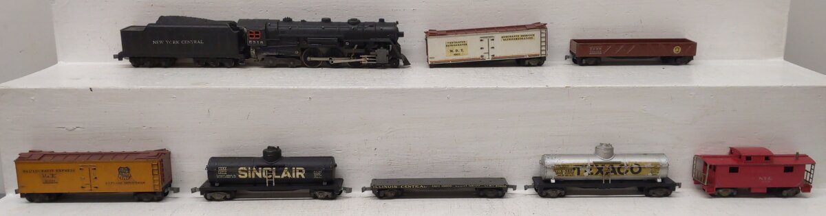 American Flyer Vintage HO Tru-Model NYC Die-Cast Steam Freight Train Set/Box