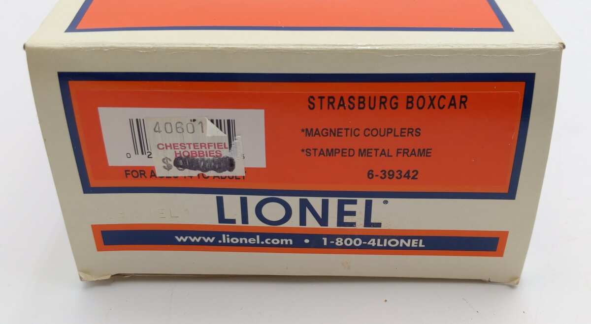 Lionel 6-39342 O Gauge Strasburg Boxcar #313