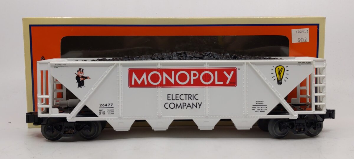 Lionel 6-26477 O Monopoly Electric Company Hopper
