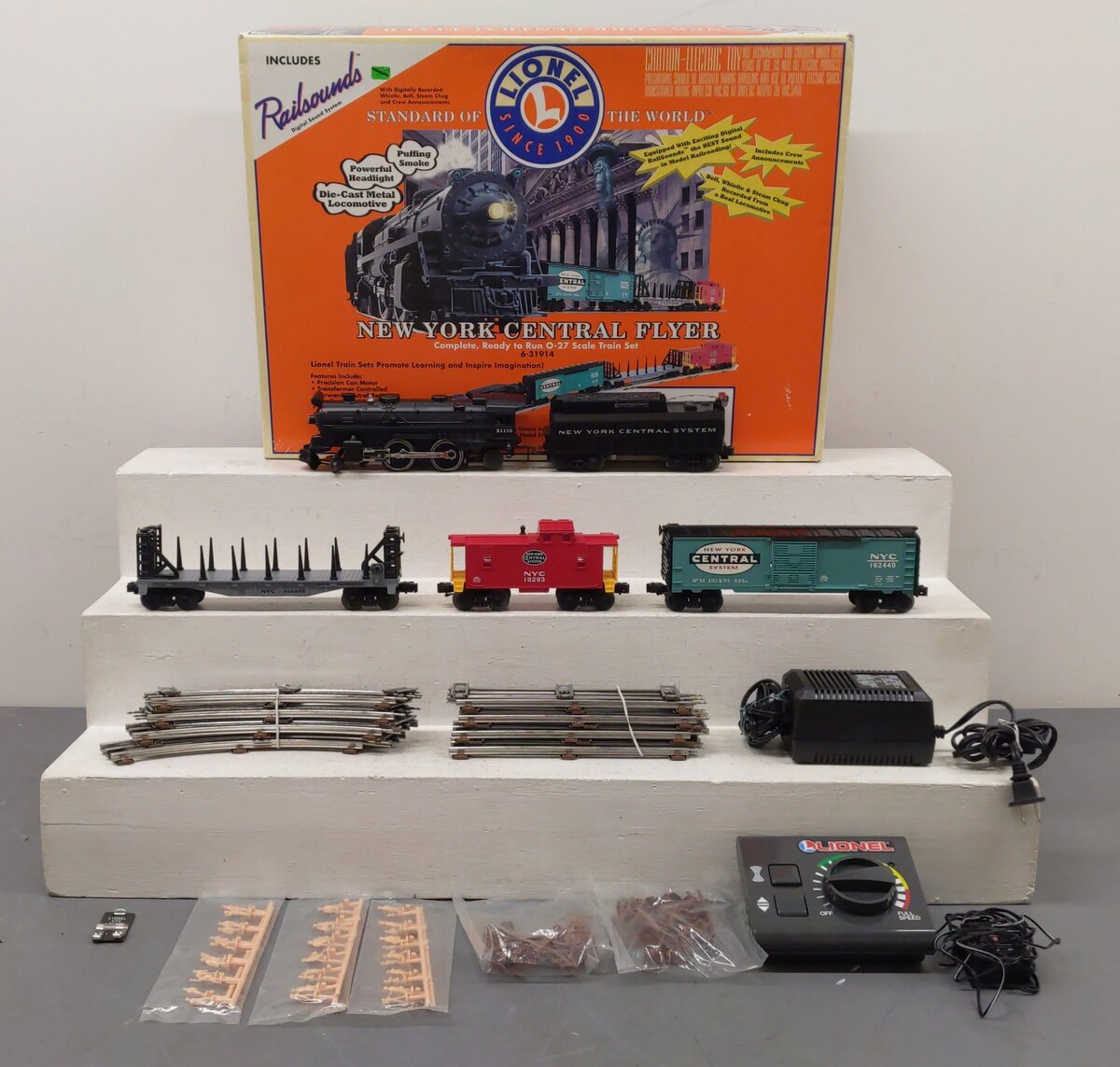 Lionel 6-31914 O New York Central Steam Freight Flyer O Gauge Steam Train Set EX/Box