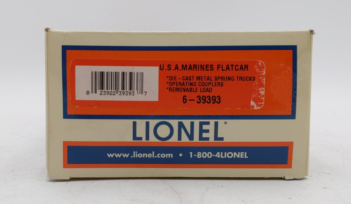 Lionel 6-39393 O USA Marines Flatcar with Tarped Freight Load