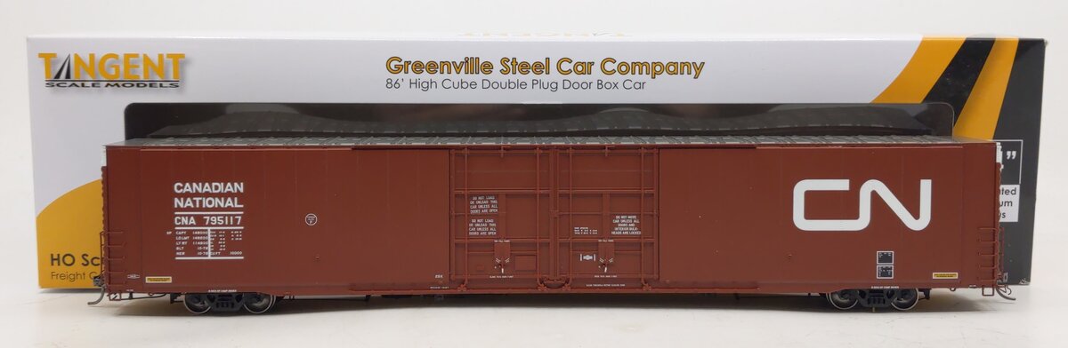 Tangent 25039-06 HO CN 86' High Cube Double Plug Door Boxcar #795117 LN/Box