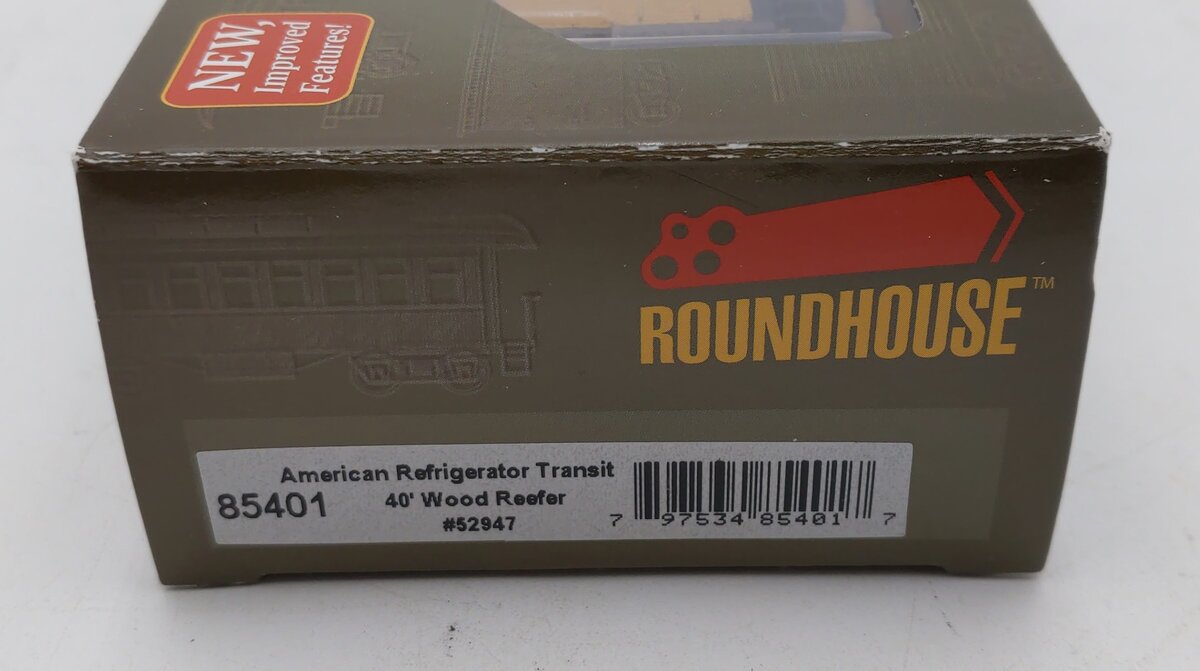 Roundhouse 85401 HO ART/WAB RTR 40' Wood Reefer #52947