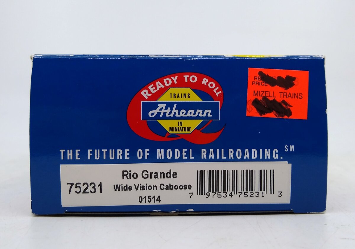 Athearn 75231 HO Scale D&RGW RTR Wide Vision Caboose #01514 LN/Box