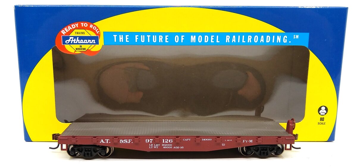 Athearn 96347 HO ATSF 40' Flat Car #97126