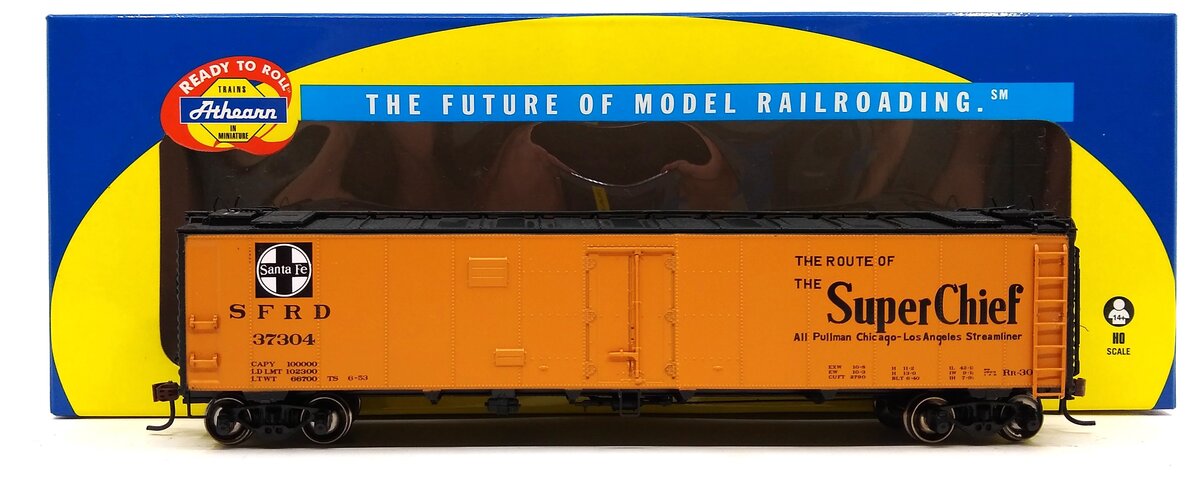 Athearn 97404 HO Scale Santa Fe/Super Chief 50' Ice Reefer #37304
