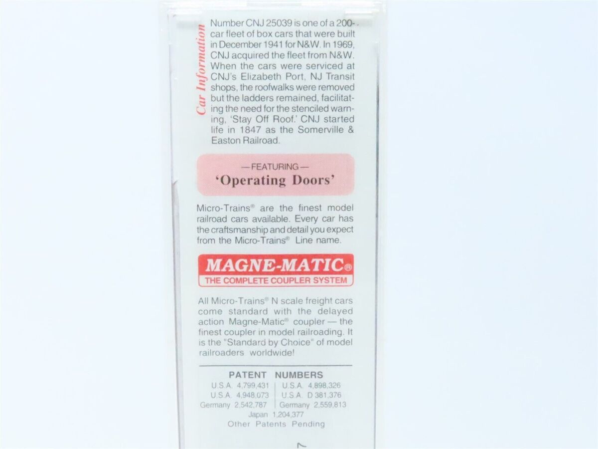 Micro-Trains 03700040 N CNJ 50' Standard Double Door Boxcar #25039