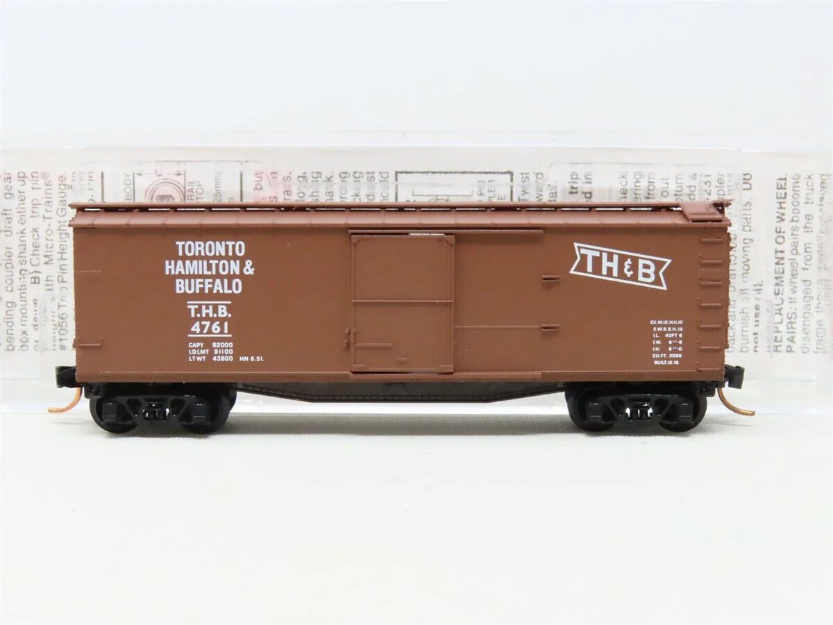 Micro-Trains 03900220 N TH&B 40'''' Double Wood Sheathed Boxcar #4761