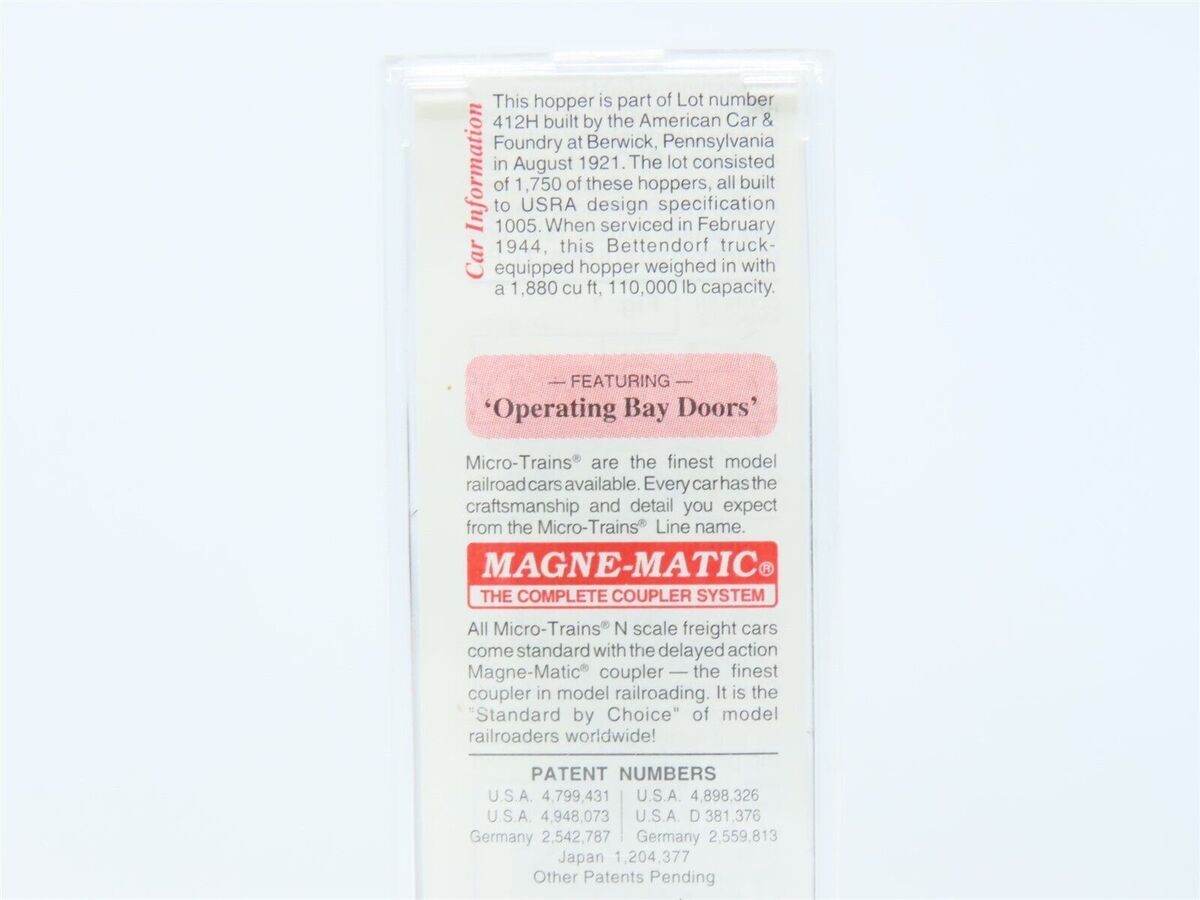 Micro-Trains 05600170 N NYC 33' Rib Side Twin Bay Hopper #838495 LN/Box