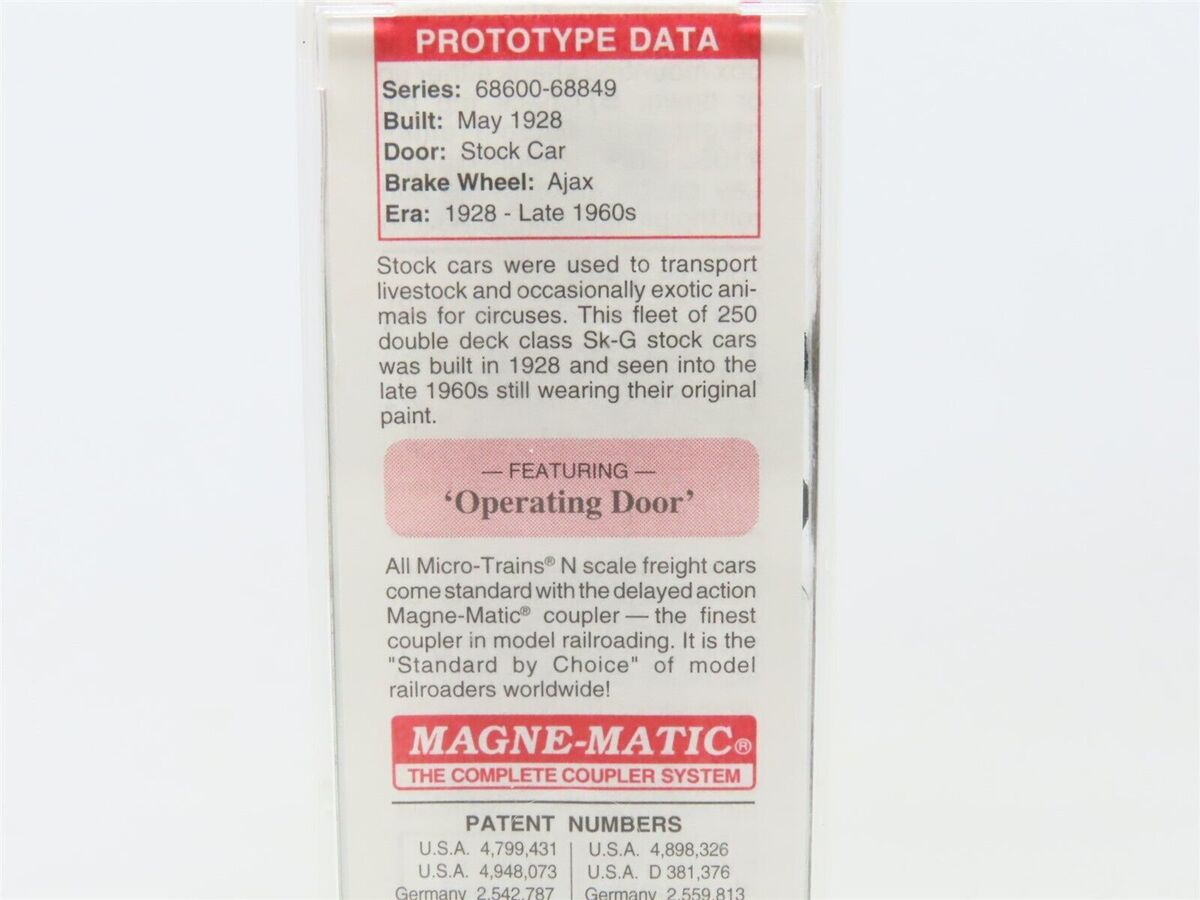 Micro-Trains 03500070 N ATSF 40' Despatch Stock Car #68650
