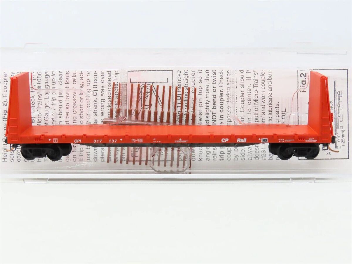 Micro-Trains 05400070 N Scale CP Rail 61' 8" Bulkhead Flat Car #317137 LN/Box