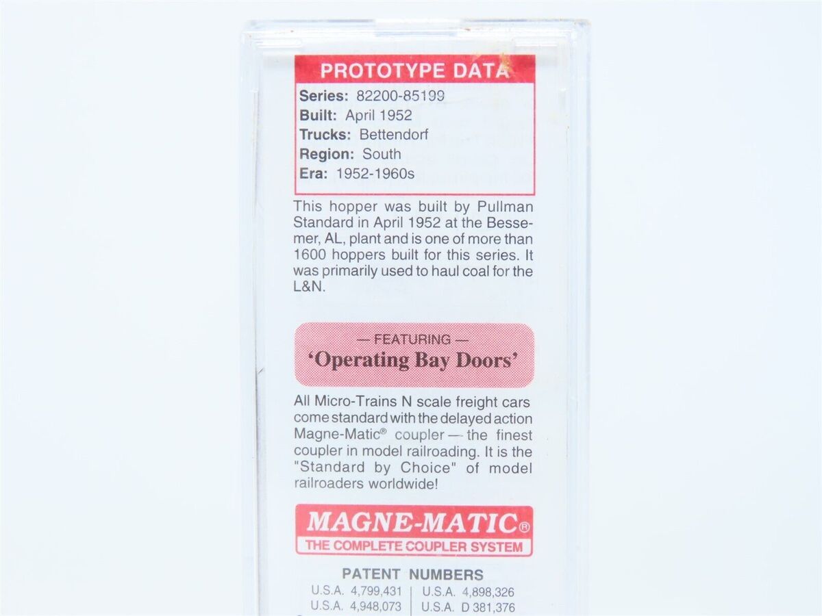 Micro-Trains 08900010 N L&N 2-Bay Ribbed Side Arch End Open Hopper #82206