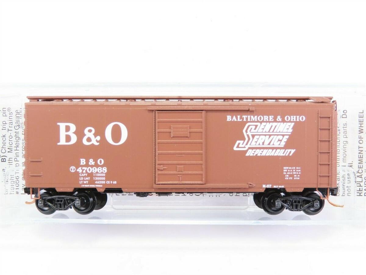 Micro-Trains 02000766 N Baltimore & Ohio 40' Standard Single Door Boxcar #470968