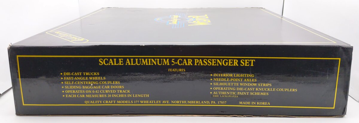 Weaver O Gauge Erie Lackawanna Aluminum 5-Car Passenger Set - 3 Rail LN/Box