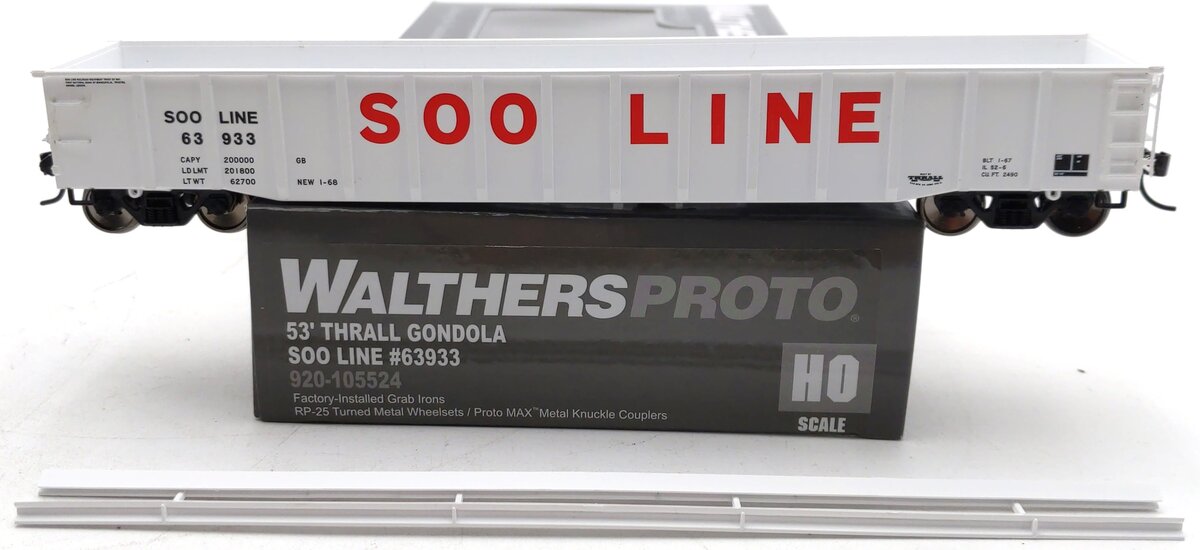 Walthers 920-105524 HO Soo Line 53' Thrall Gondola Ready to Run #63933