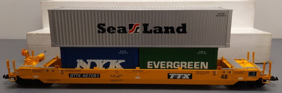 USA Trains 17101 G Gauge TTX Gunderson Husky Stack #427051 (Metal Wheels) LN/Box
