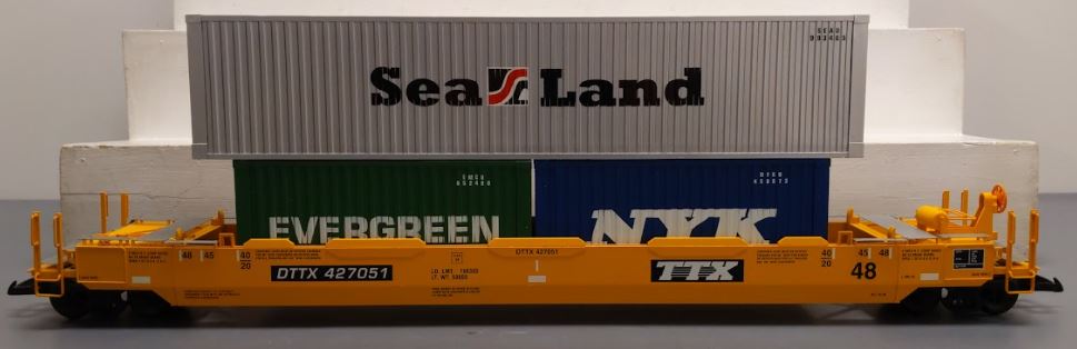 USA Trains 17101 G Gauge TTX Gunderson Husky Stack #427051 (Metal Wheels) LN/Box