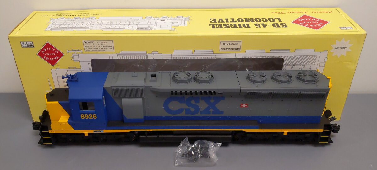 Aristo-Craft 22410 G Gauge CSX SD-45 Diesel Locomotive #8926 LN/Box
