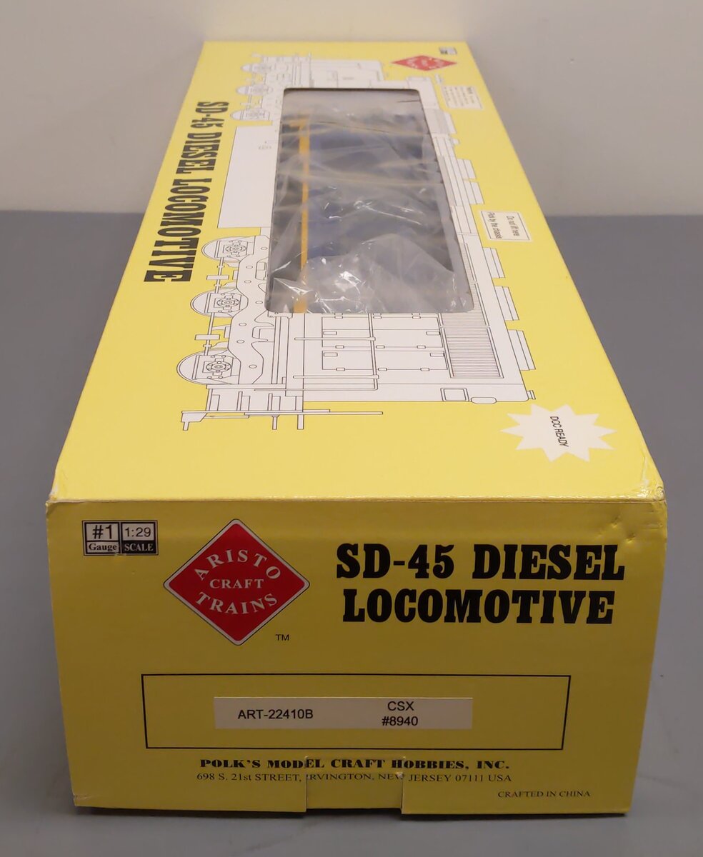 Aristo-Craft 22410 G Gauge CSX SD-45 Diesel Locomotive #8940 LN/Box