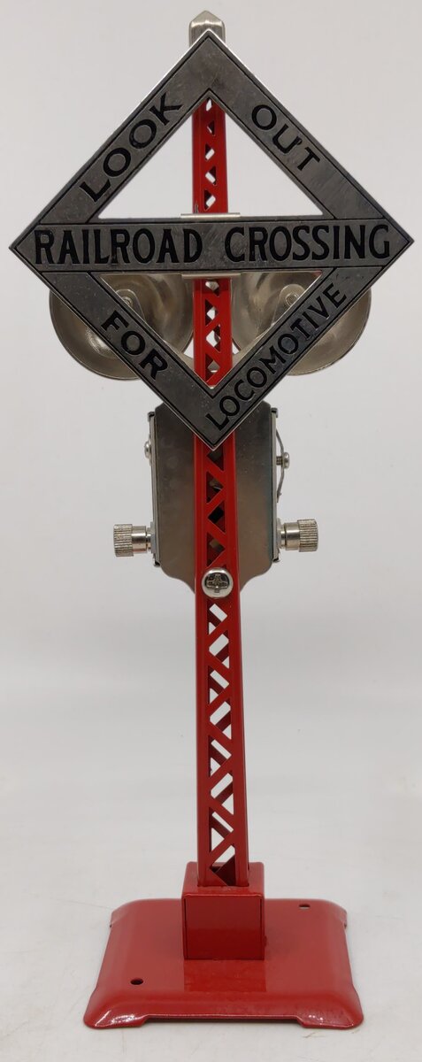 MTH 30-1036 O&O27 Gauge Red Tinplate Warning Bell Signal #69 LN/Box