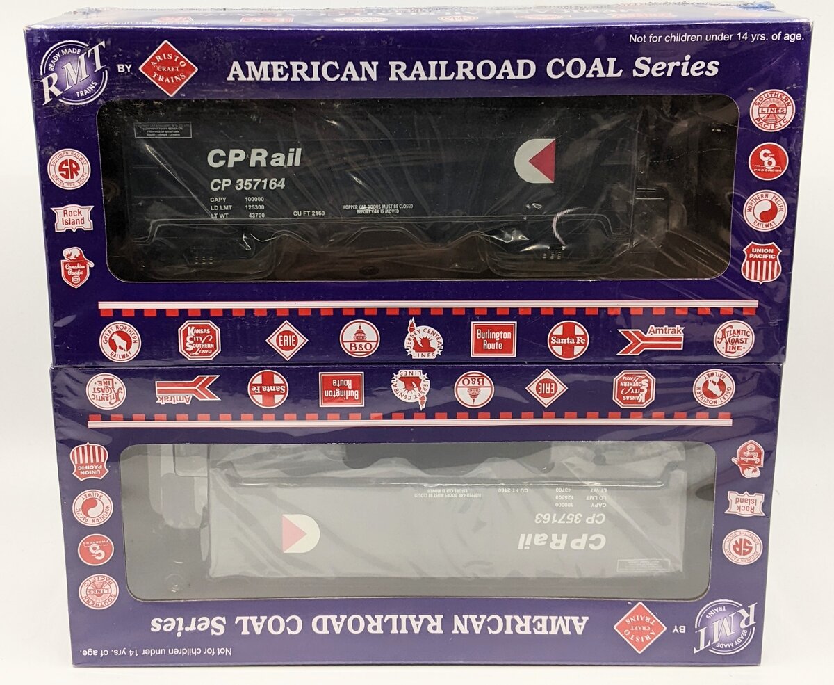 RMT 96255 O Gauge Canadian Pacific 2-Bay Hopper Car #357163/357164