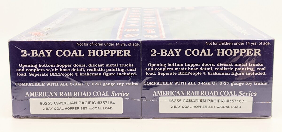 RMT 96255 O Gauge Canadian Pacific 2-Bay Hopper Car #357163/357164