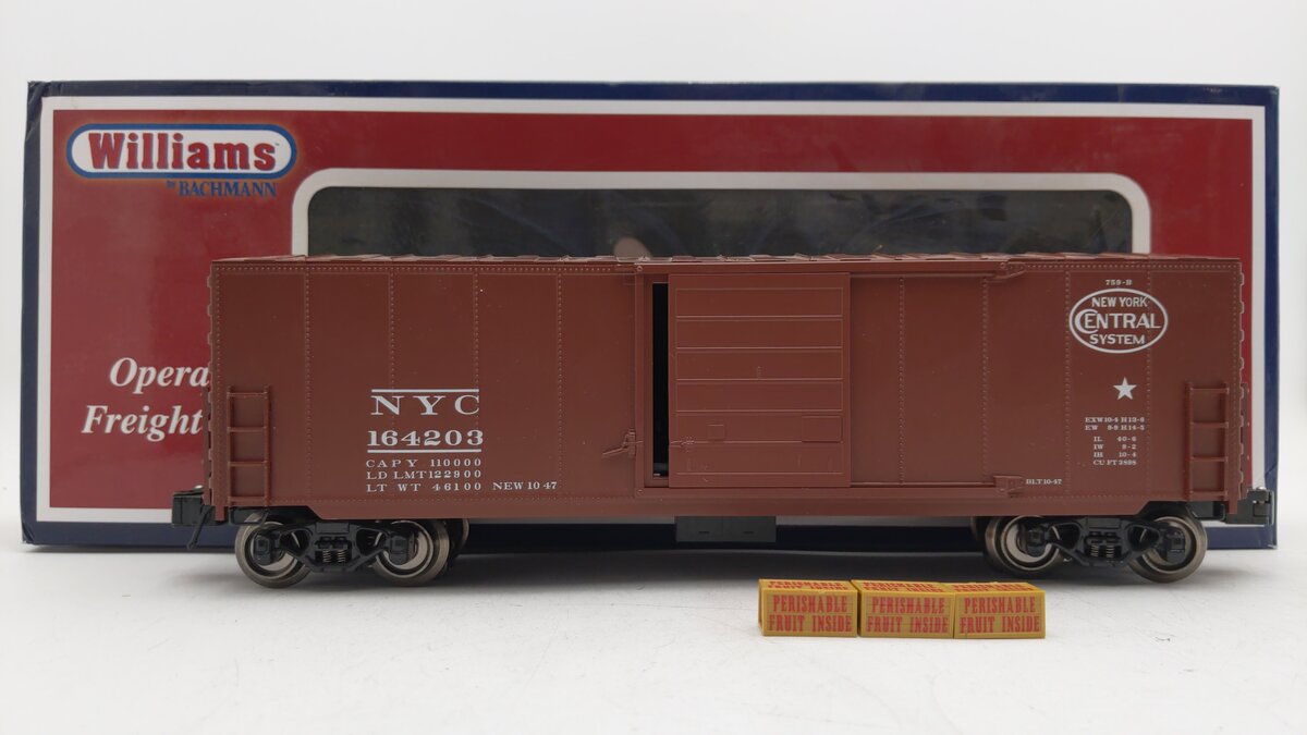 Williams 47976 O New York Central Operating Boxcar #164203