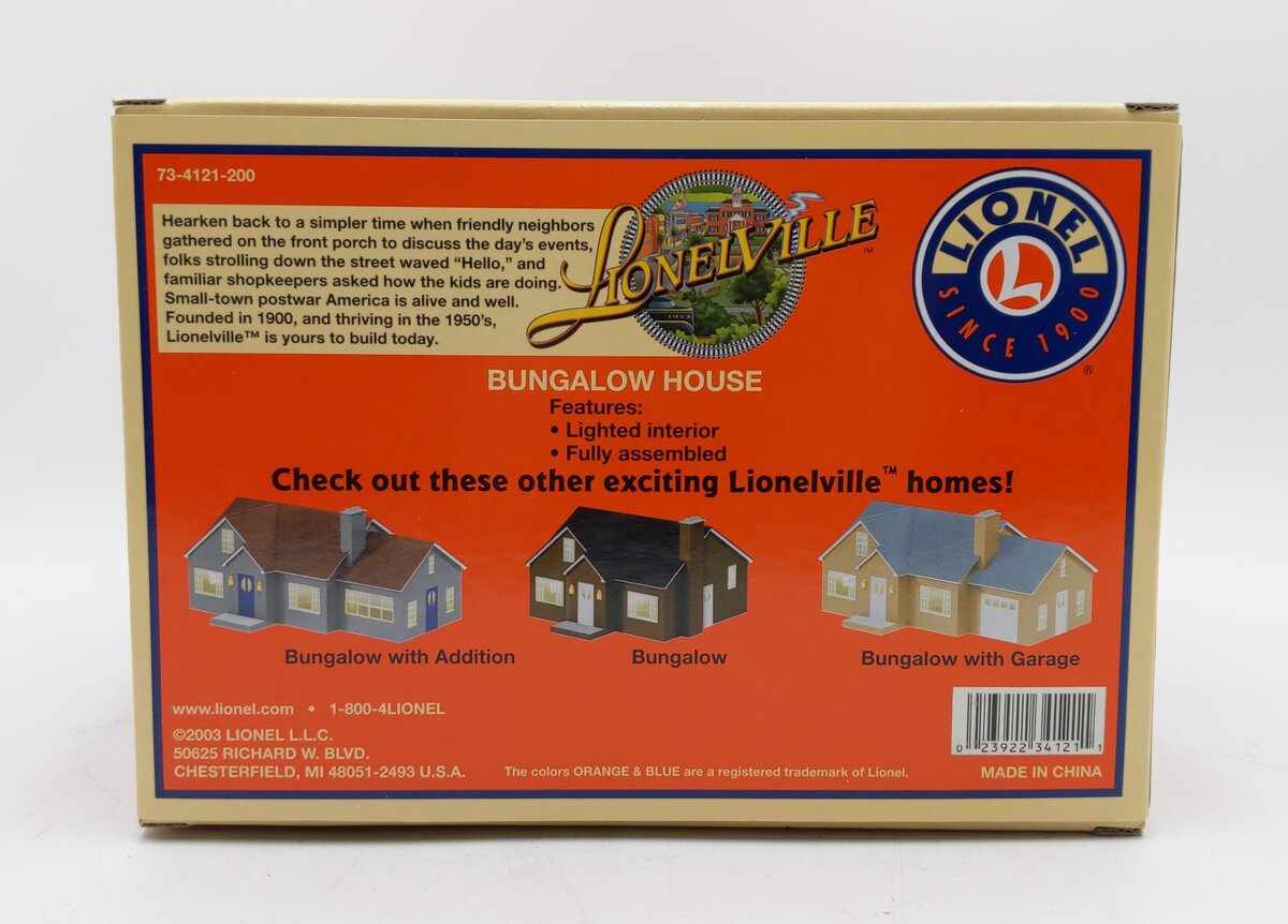 Lionel 6-34121 O Gauge Brown Bungalow House