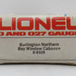 Lionel 6-9326 O Gauge Burlington Northern Bay Window Caboose LN/Box