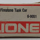 Lionel 6-9051 O Gauge Firestone Single Dome Tank Car VG/Box