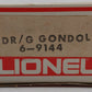 Lionel 6-9144 O Gauge Denver & Rio Grande Western Gondola #9144 LN/Box