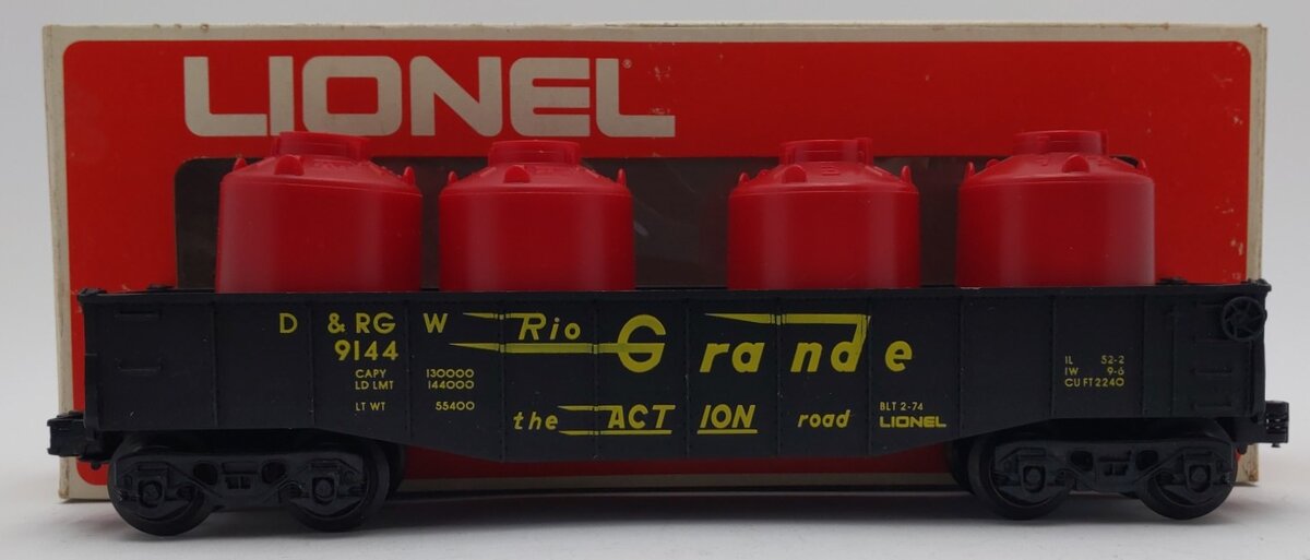 Lionel 6-9144 O Gauge Denver & Rio Grande Western Gondola #9144 LN/Box