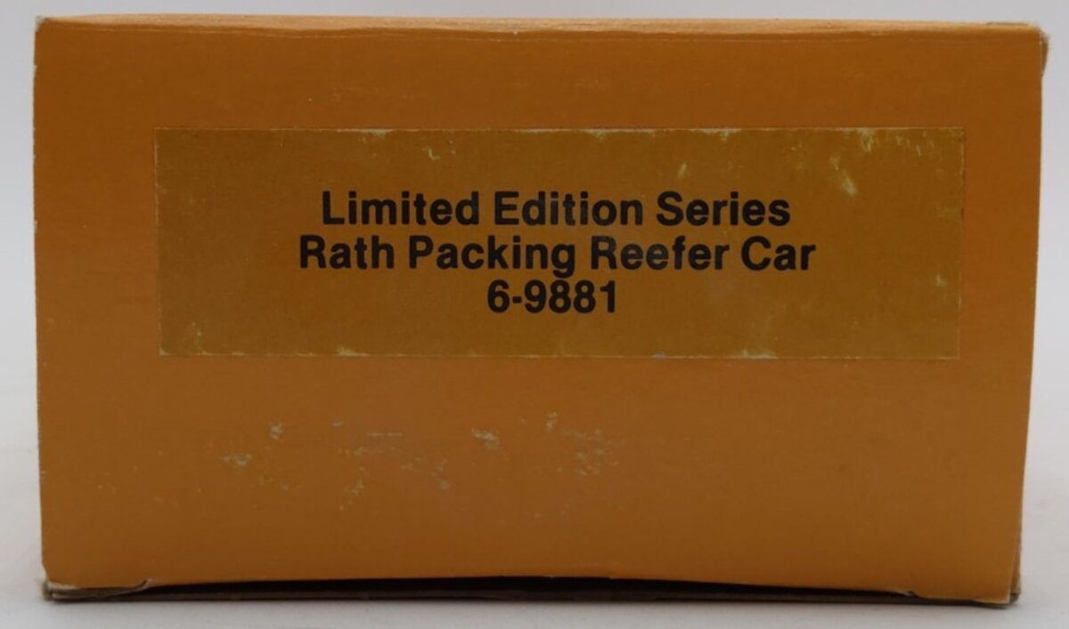 Lionel 6-9881 O Gauge Rath Packing Refrigerator Car LN/Box