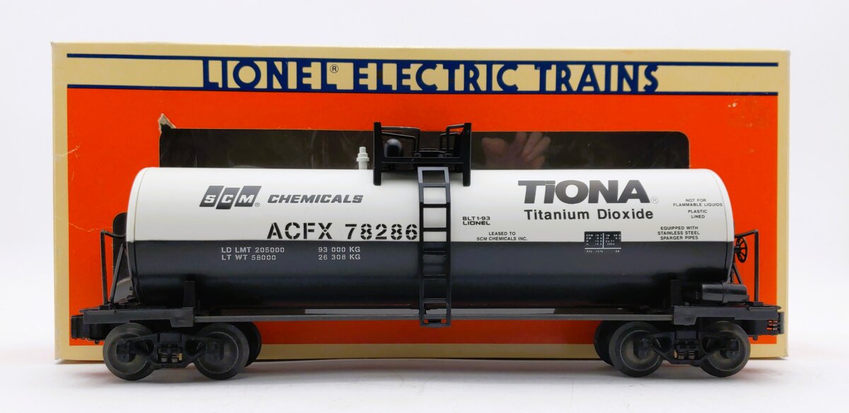 Lionel 6-17906 O Gauge SCM Unibody Tank Car #78286 LN/Box