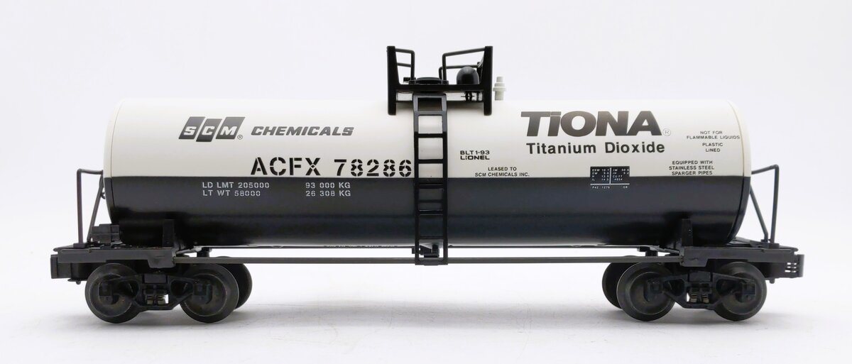 Lionel 6-17906 O Gauge SCM Unibody Tank Car #78286 LN/Box