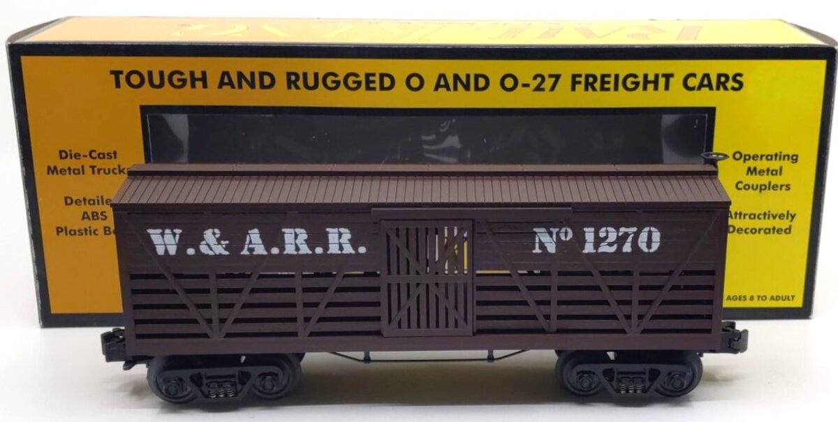 MTH 30-7114 O Gauge WARR 19th Century Stock Car #1270 LN/Box