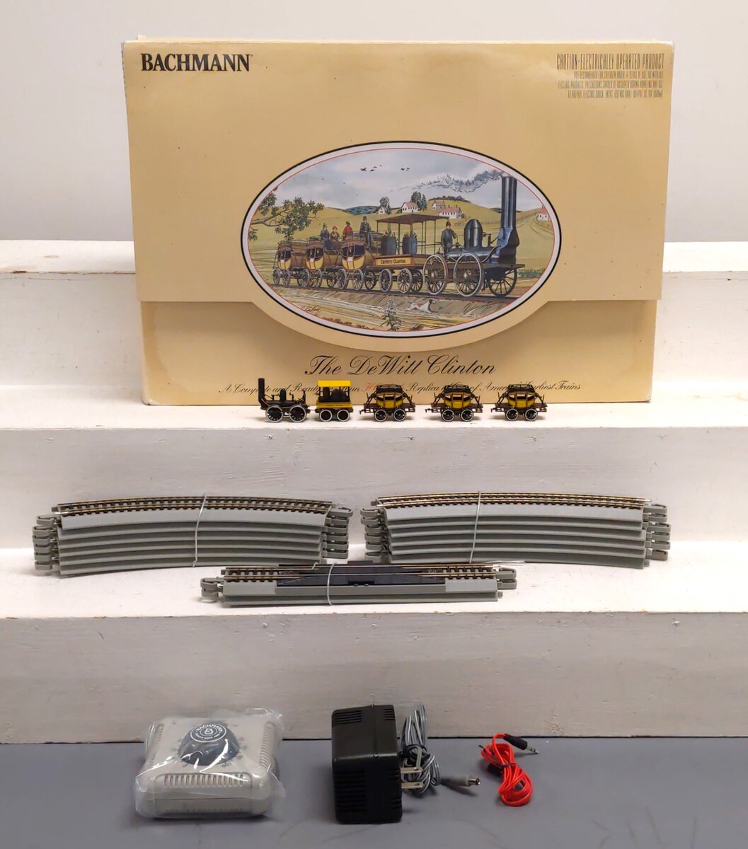 Bachmann 40-130 Dewitt Clinton HO Gauge Steam Train Set EX/Box