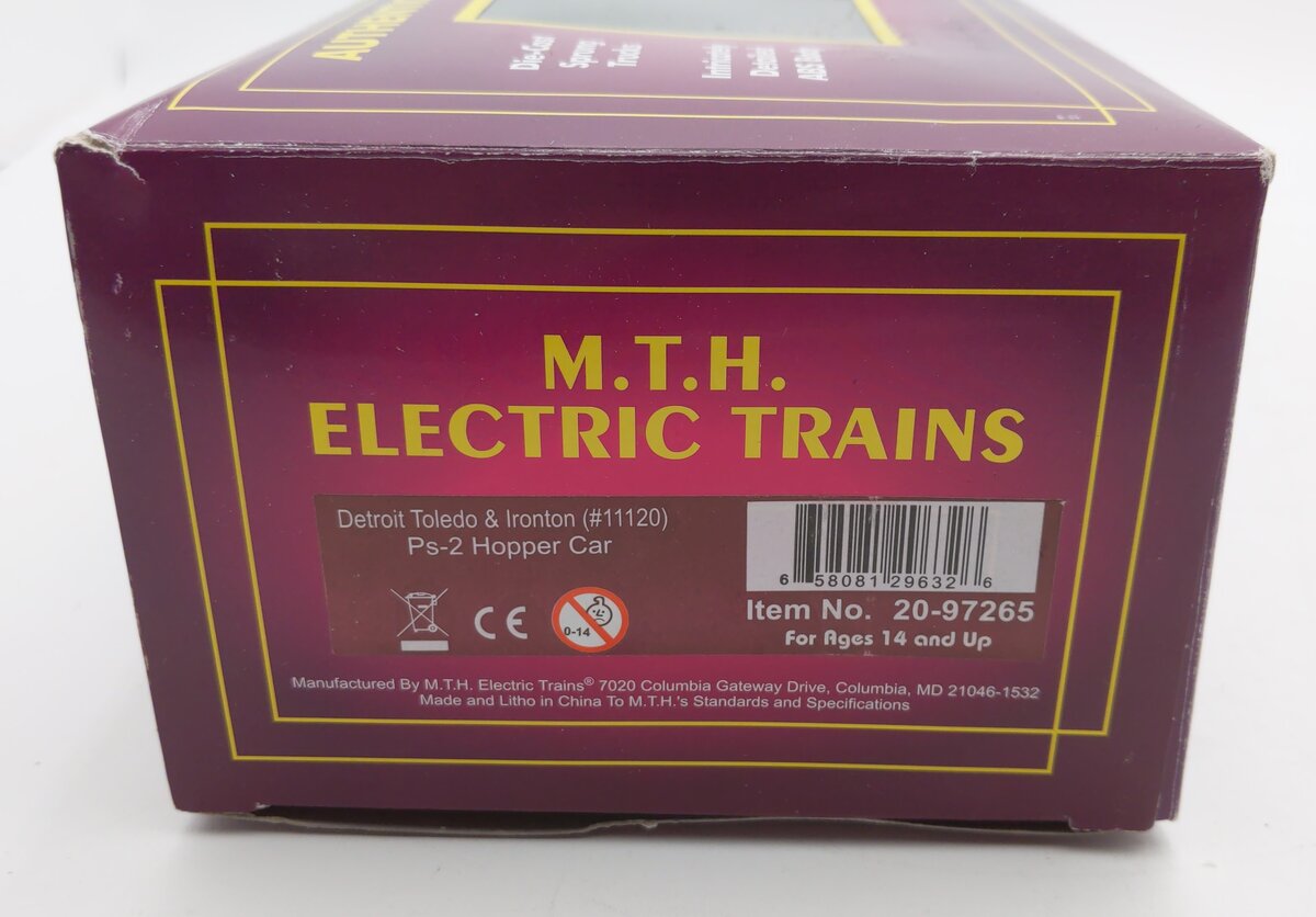 MTH 20-97265 O Gauge Detroit Toldeo & Ironton PS-2 Hopper Car #11120