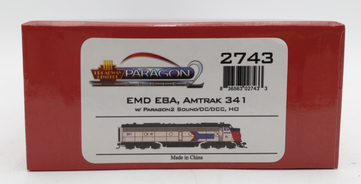 Broadway Limited 2743 HO Amtrak EMD E8A with Sound& DCC Paragon2