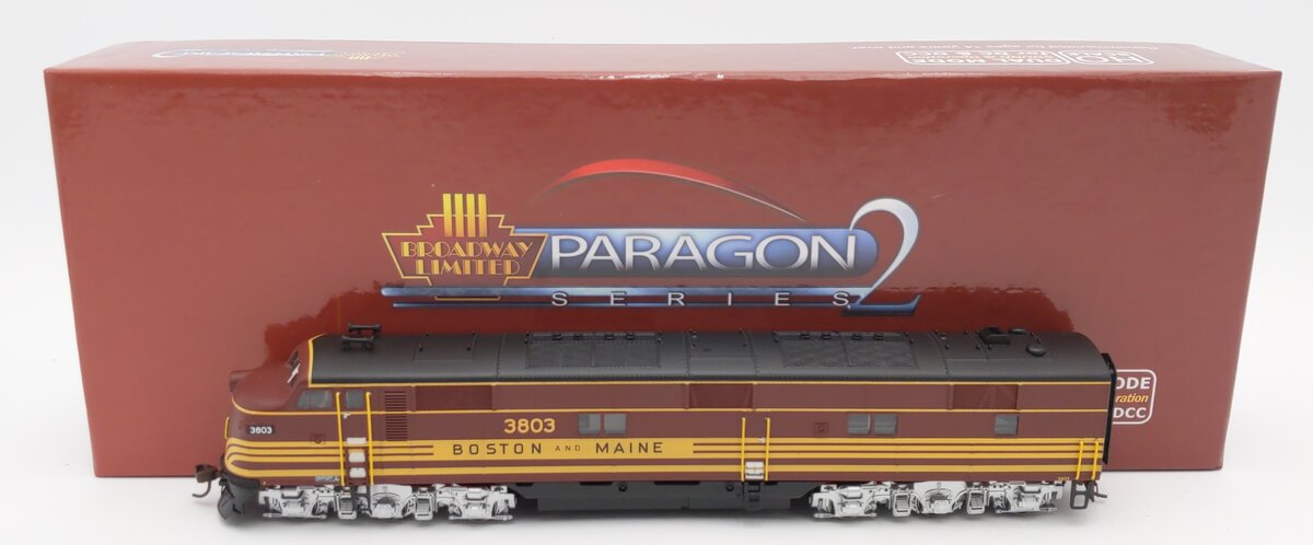Broadway Limited 2375 HO Boston & Maine EMD E7A Diesel #3803 w/ Paragon2™ DCC NIB