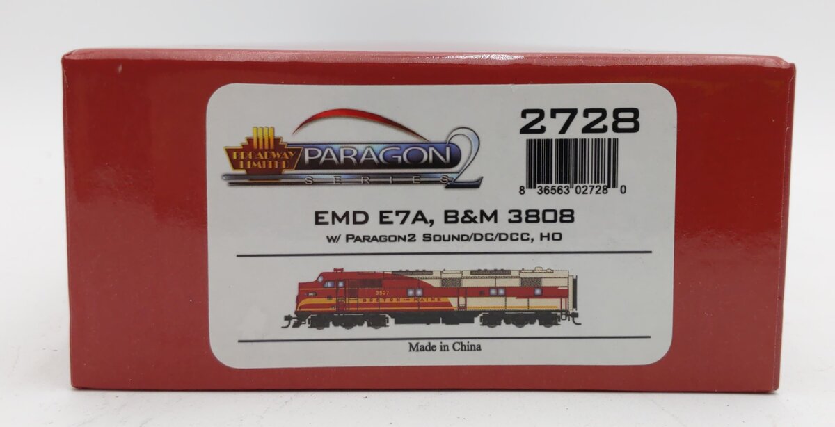 Broadway Limited 2728 HO Boston & Maine EMD E7A Paragon2™ #3808