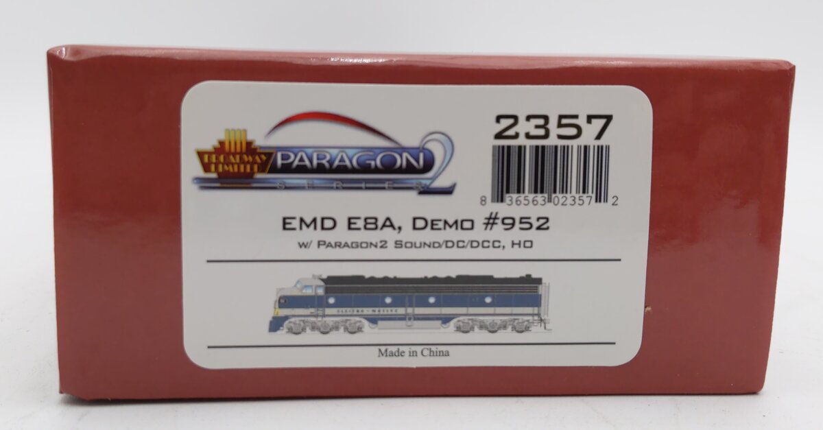 Broadway Limited 2357 HO Scale EMD E8A Demo Diesel Locomotive #952 w/Paragon2